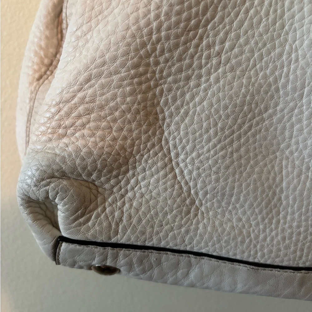 Coach Penelope Satchel/Shoulder Bag~Cream/Bone White Pebbled Leather SEE PHOTOS - Picture 12 of 16